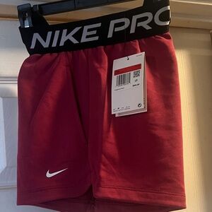 Nike Pro maroon Athletic Shorts $40
